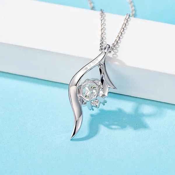 Dây Chuyền Nữ Lili Jewelry Đính Đá Moissanite The Night LILI_496739 Màu Bạc