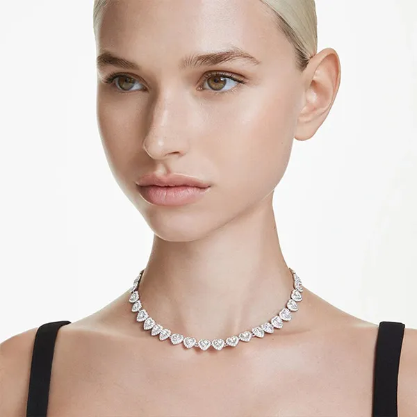 Dây Chuyền Nữ Swarovski Capsule Heart 5720857 Màu Bạc