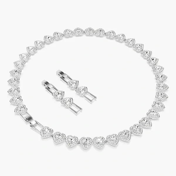 Dây Chuyền Nữ Swarovski Capsule Heart 5720857 Màu Bạc