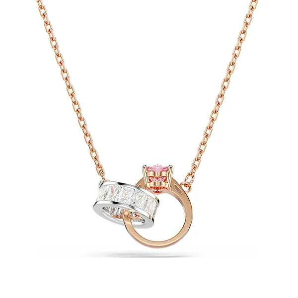 Dây Chuyền Nữ Swarovski Connexus Pendant Mixed Cuts, Heart, White, Mixed Metal Finish 5690036 Màu Vàng Hồng