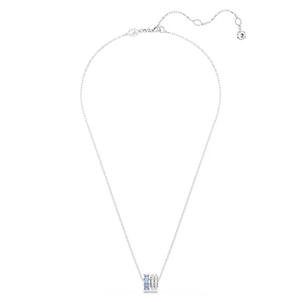 Dây Chuyền Nữ Swarovski Mixed Cuts Love Is Around Blue Rhodium Plated 5690042 Màu Xanh Bạc