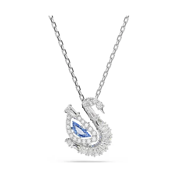 Dây Chuyền Nữ Swarovski Swan Pendant Mixed Cuts Swan Blue 5723389 Màu Bạc Xanh