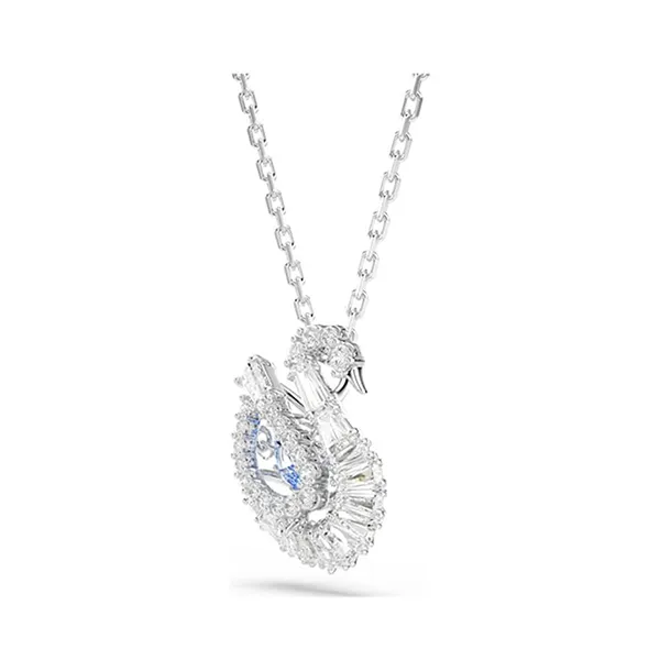 Dây Chuyền Nữ Swarovski Swan Pendant Mixed Cuts Swan Blue 5723389 Màu Bạc Xanh