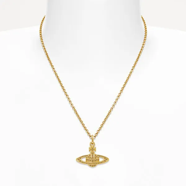 Dây Chuyền Nữ Vivienne Westwood Mini Bas Relief Pendant Necklace Màu Vàng - Trang sức - Vua Hàng Hiệu