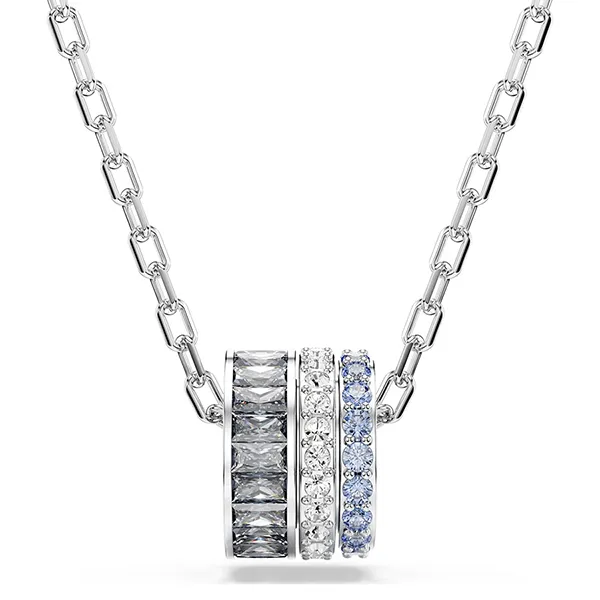 Dây Chuyền Nữ Swarovski Connexus Pendant Mixed Cuts, Love Is Around, Multicolored, Rhodium Plated Màu Bạc