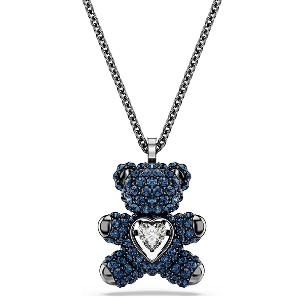 Dây Chuyền Nữ Swarovski Teddy Pendant Teddy, Blue, Ruthenium Plated 5729822 Màu Xanh