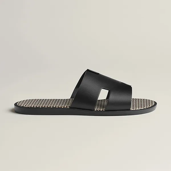 Dép Hermès Izmir Sandal Black Màu Đen Size 43