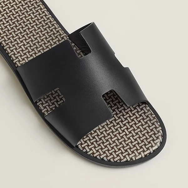 Dép Hermès Izmir Sandal Black Màu Đen Size 43