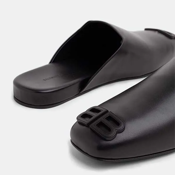 Dép Nam Balenciaga Cosy Leather Slides Black 654644WBB541000 Màu Đen Size 40 - Dép - Vua Hàng Hiệu