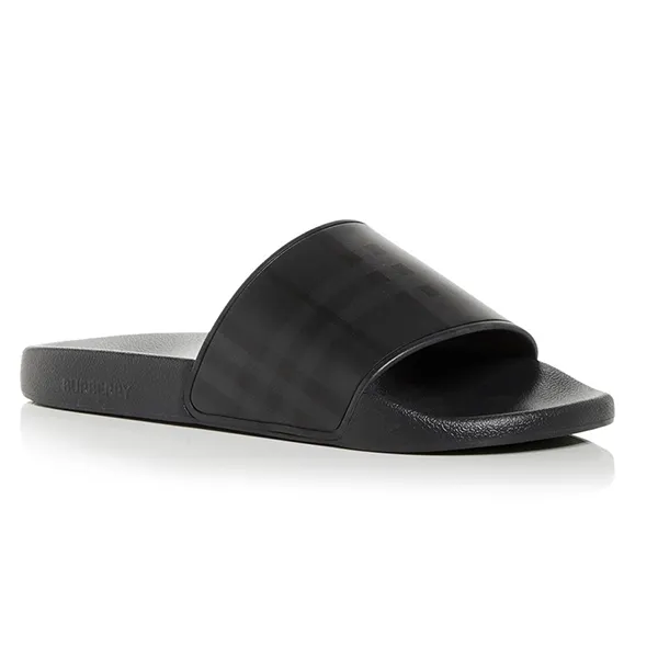 Dép Nam Burberry London Check Slides P80415031 Màu Đen Size 40
