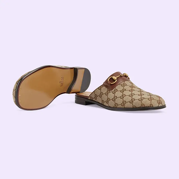 Dép Nam Gucci GG Horsebit Slipper Ebony Màu Nâu Size 40.5 - Dép - Vua Hàng Hiệu
