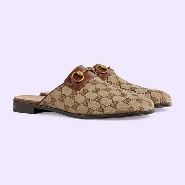 Dép Nam Gucci GG Horsebit Slipper Ebony Màu Nâu Size 40.5 - Dép - Vua Hàng Hiệu