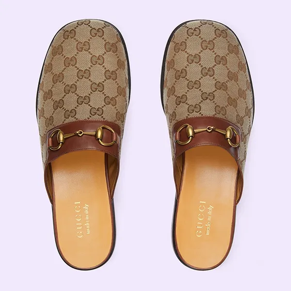 Dép Nam Gucci GG Horsebit Slipper Ebony Màu Nâu Size 40.5 - Dép - Vua Hàng Hiệu