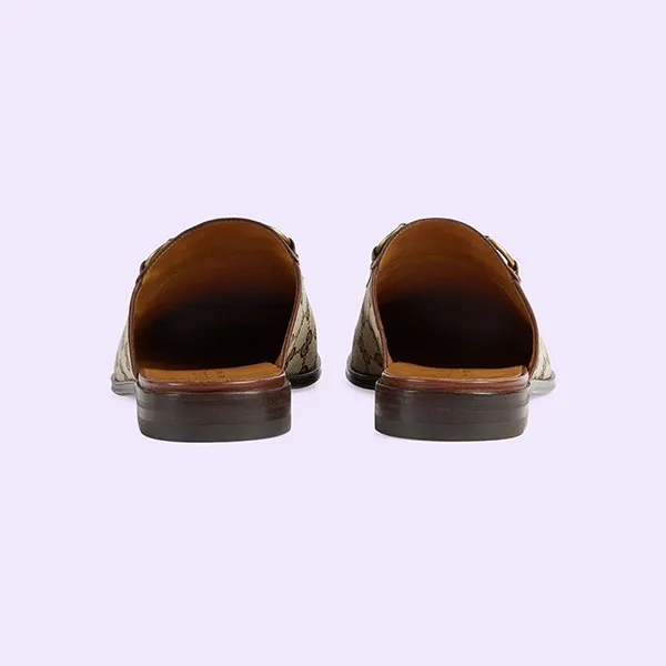 Dép Nam Gucci GG Horsebit Slipper Ebony Màu Nâu Size 40.5 - Dép - Vua Hàng Hiệu