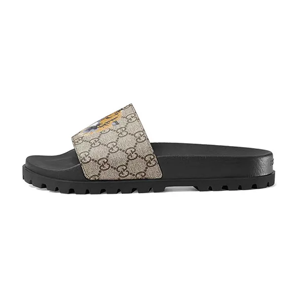 Dép Nam Gucci GG Supreme Tiger Slide Sandal Màu Đen Size 40 - Dép - Vua Hàng Hiệu