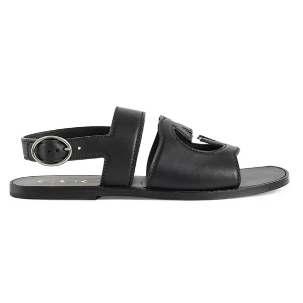 Dép Nam Gucci Interlocking G Sandals Màu Đen Size 41.5