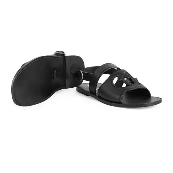 Dép Nam Gucci Interlocking G Sandals Màu Đen Size 41.5