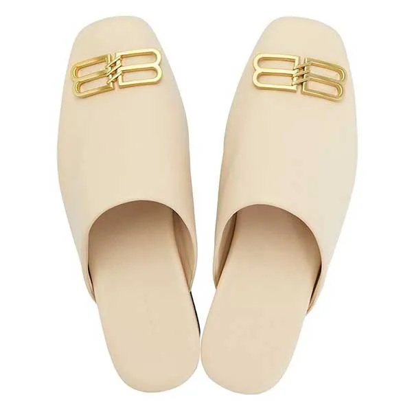 Dép Nữ Balenciaga Cozy BB Mule Slippers Beige 718831 WDAT1 2080 Màu Be Size 36 - Dép - Vua Hàng Hiệu