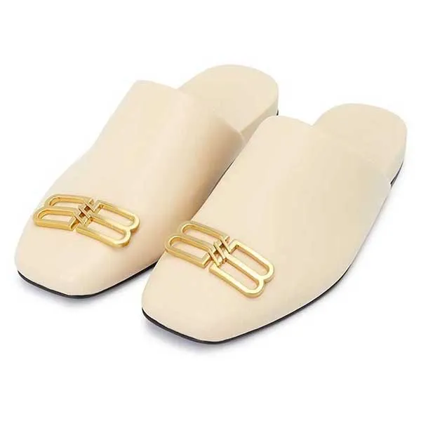 Dép Nữ Balenciaga Cozy BB Mule Slippers Beige 718831 WDAT1 2080 Màu Be Size 36 - Dép - Vua Hàng Hiệu