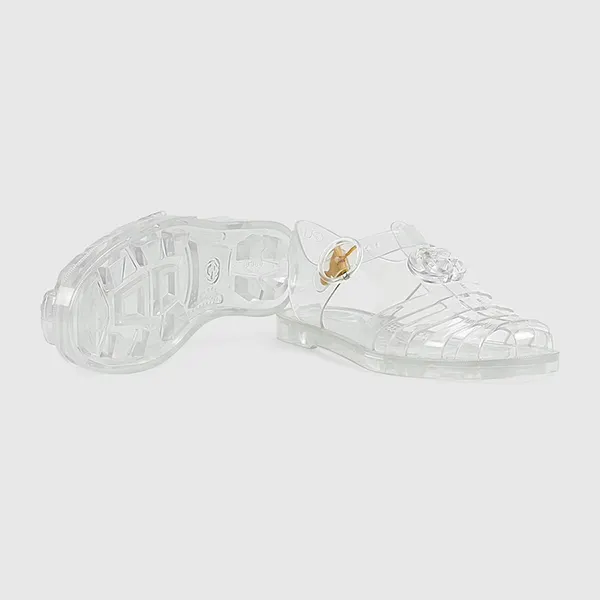 Dép Rọ Gucci With Double G Transparent Rubber Sandal Màu Trong Suốt Size 35 - Dép - Vua Hàng Hiệu
