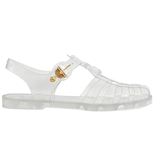 Dép Rọ Gucci With Double G Transparent Rubber Sandal Màu Trong Suốt Size 35 - Dép - Vua Hàng Hiệu