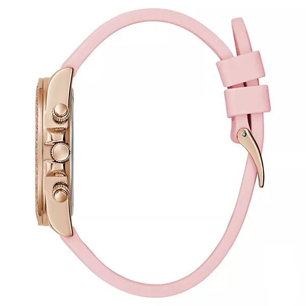 Đồng Hồ Nữ Guess GW0032L4 Đính Đá Đa Sắc Rose Gold 6 Kim 38mm Màu Hồng