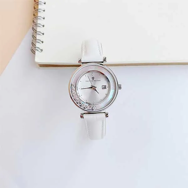 Đồng Hồ Nữ Christian Van Sant Bria Silver Dial Watch CV3811 Màu Trắng - Đồng hồ - Vua Hàng Hiệu