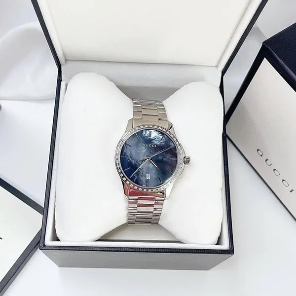 Đồng Hồ Gucci G-Timeless Diamond Watch 38mm YA126458 Màu Bạc
