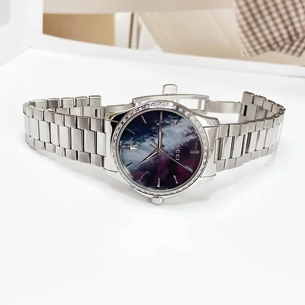 Đồng Hồ Gucci G-Timeless Diamond Watch 38mm YA126458 Màu Bạc