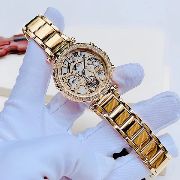 Đồng Hồ Nữ Guess Ladies Analog Clear Dial Watch GW0403L2 Màu Vàng
