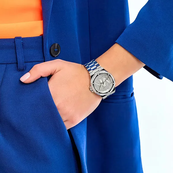 Đồng Hồ Nữ Michael Kors Lennox Silver Tone Watch MK7234 Màu Bạc