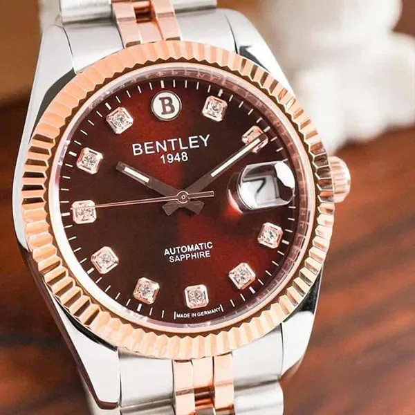 Đồng Hồ Nam Bentley Automatic BL2333-15MTDI-R 40mm Màu Nâu - Vàng Hồng - Đồng hồ - Vua Hàng Hiệu