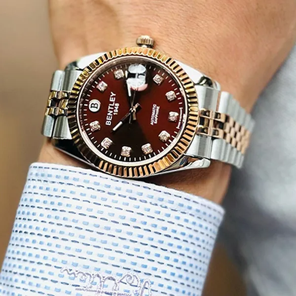 Đồng Hồ Nam Bentley Automatic BL2333-15MTDI-R 40mm Màu Nâu - Vàng Hồng - Đồng hồ - Vua Hàng Hiệu