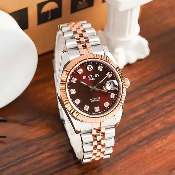 Đồng Hồ Nam Bentley Automatic BL2333-15MTDI-R 40mm Màu Nâu - Vàng Hồng - Đồng hồ - Vua Hàng Hiệu