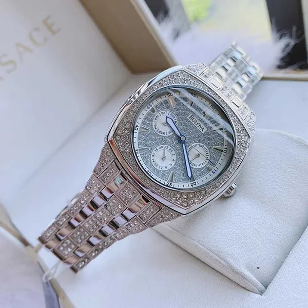 Đồng Hồ Nam Bulova Quartz 96C002 Phantom Swarovski Watch 40mm Màu Bạc - Đồng hồ - Vua Hàng Hiệu