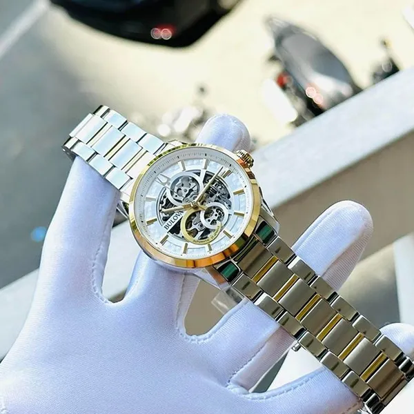 Đồng Hồ Nam Bulova Sketeton 98A214 Màu Vàng Bạc - Đồng hồ - Vua Hàng Hiệu