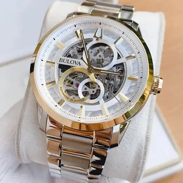 Đồng Hồ Nam Bulova Sketeton 98A214 Màu Vàng Bạc - Đồng hồ - Vua Hàng Hiệu