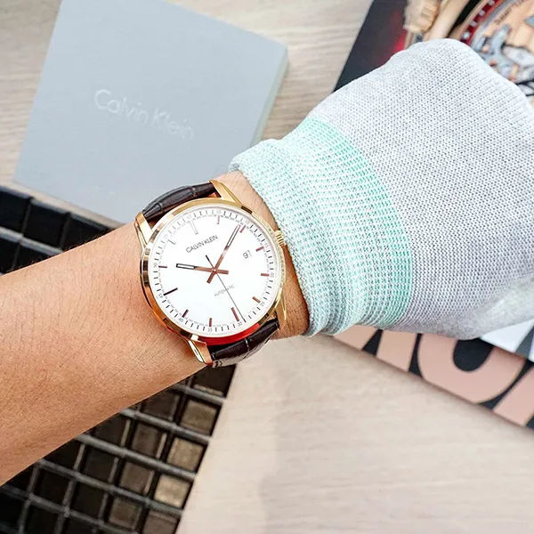 Đồng Hồ Nam Calvin Klein CK Automatic Watch K5S346G6 Màu Nâu