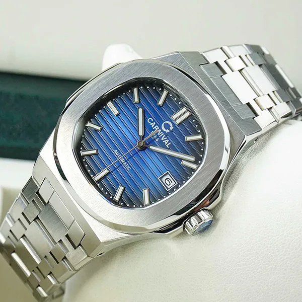 Đồng Hồ Nam Carnival 8108G1-VT-X Màu Bạc Xanh - Đồng hồ - Vua Hàng Hiệu