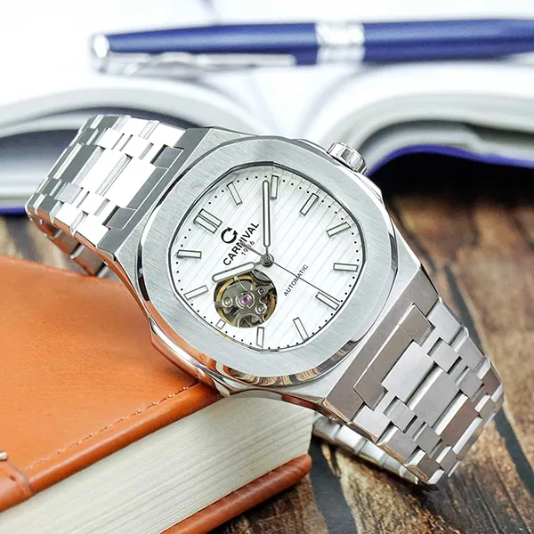 Đồng Hồ Nam Carnival 8128G1-VT-T Watch Màu Bạc