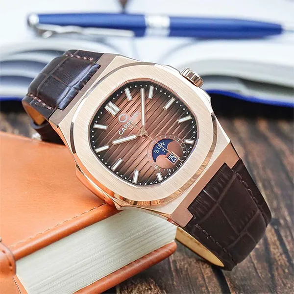 Đồng Hồ Nam Carnival Automatic 8110G1-VH-DD-N Màu Nâu Vàng Hồng