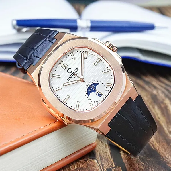 Đồng Hồ Nam Carnival Automatic 8110G1-VH-DD-T Màu Đen Vàng Hồng - Đồng hồ - Vua Hàng Hiệu