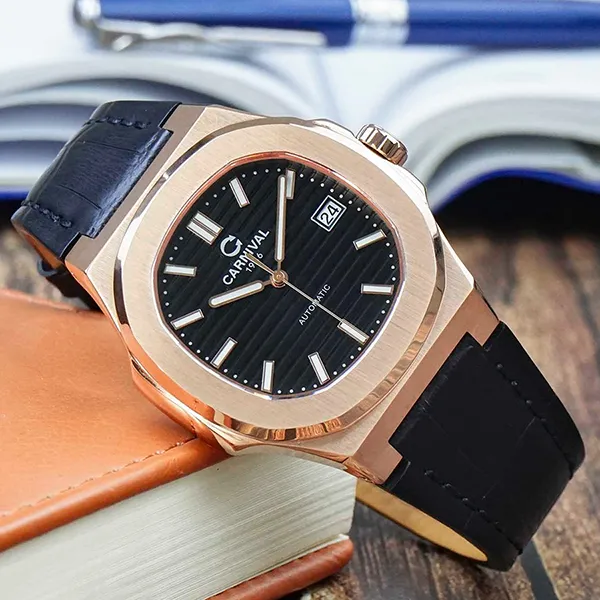 Đồng Hồ Nam Carnival Automatic Watch 8108G1-VH-DD-D Màu Đen