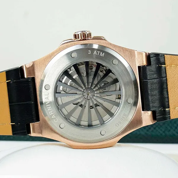 Đồng Hồ Nam Carnival Automatic Watch 8108G1-VH-DD-T Màu Đen/Trắng