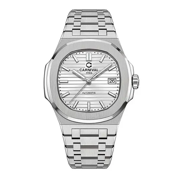 Đồng Hồ Nam Carnival Automatic Watch 8108G1-VT-T Màu Bạc