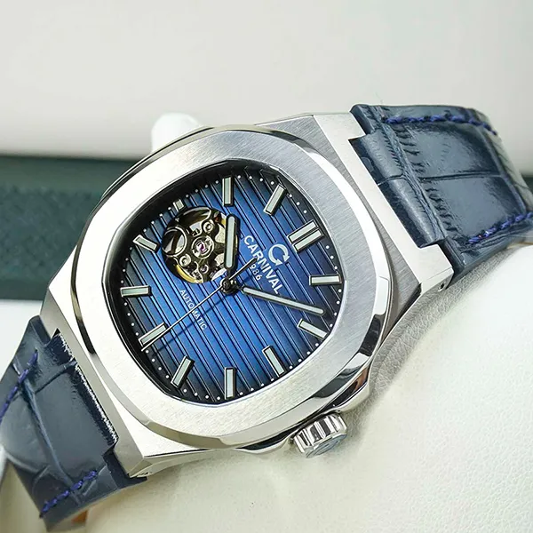 Đồng Hồ Nam Carnival Automatic Watch 8128G1-VT-DD-X Màu Xanh Bạc