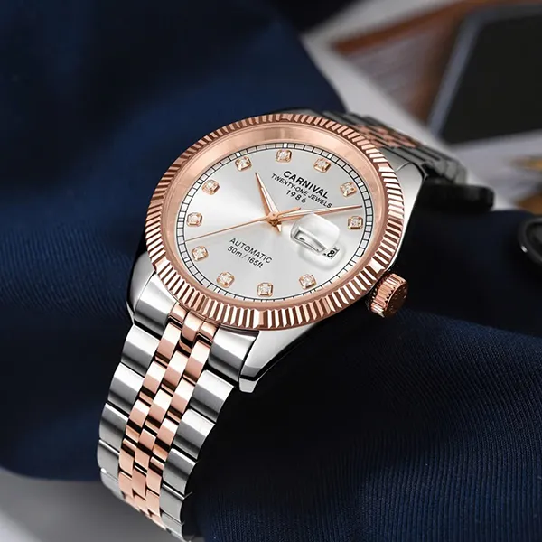 Đồng Hồ Nam Carnival Automatic Watch 8131G-CH-T ( 8131G ) Màu Demi Mặt Bạc