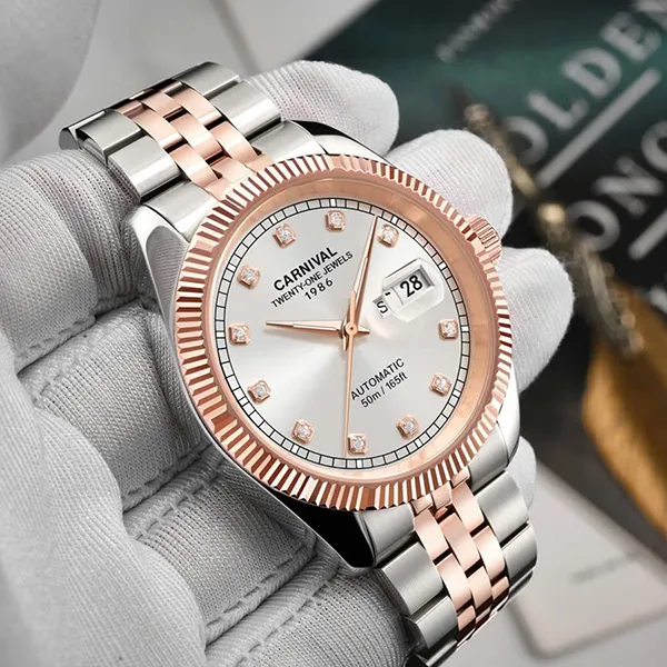 Đồng Hồ Nam Carnival Automatic Watch 8131G-CH-T ( 8131G ) Màu Demi Mặt Bạc