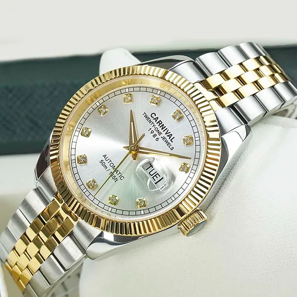 Đồng Hồ Nam Carnival Automatic Watch 8131G-CV-T Màu Demi Mặt Bạc