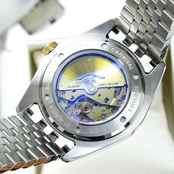 Đồng Hồ Nam Carnival Automatic Watch 8131G-CV-X Màu Bạc Xanh - Đồng hồ - Vua Hàng Hiệu
